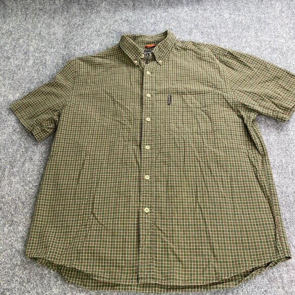 VTG Abercrombie & Fitch Shirt Mens Green Plaid Button Down 90s Preppy Hong Kong - Picture 1 of 8